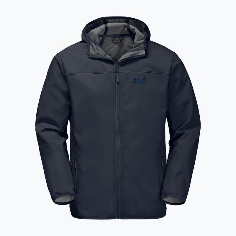 Giacca softshell Jack Wolfskin da uomo Northern Point blu notte 4