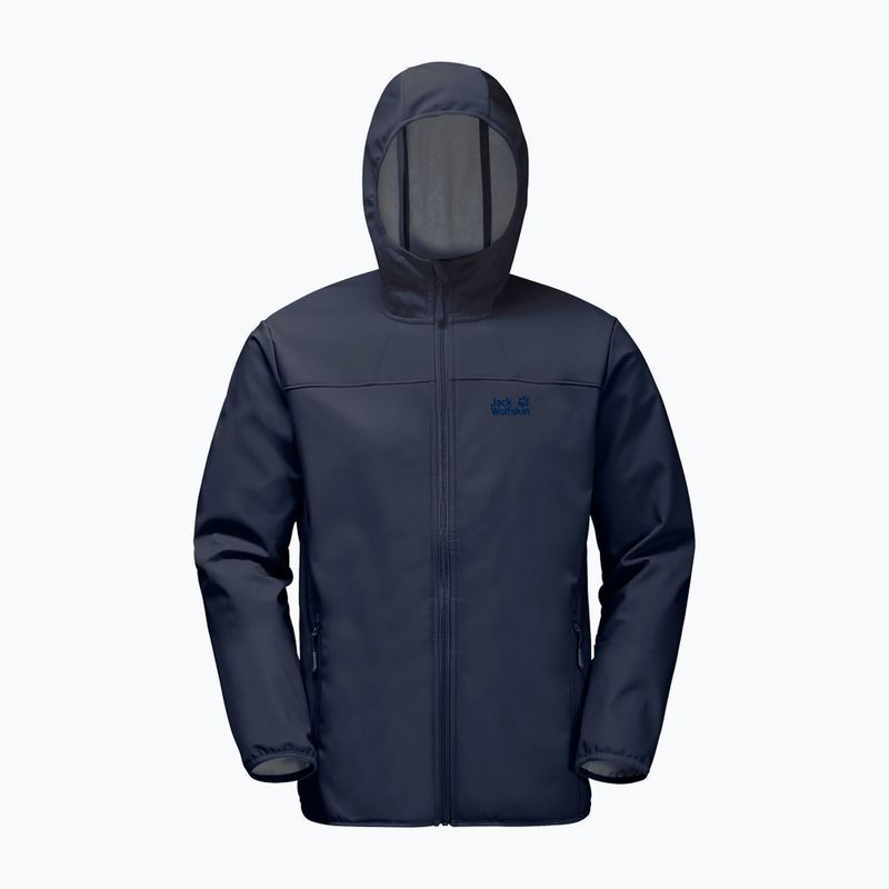 Giacca softshell Jack Wolfskin da uomo Northern Point blu notte 5