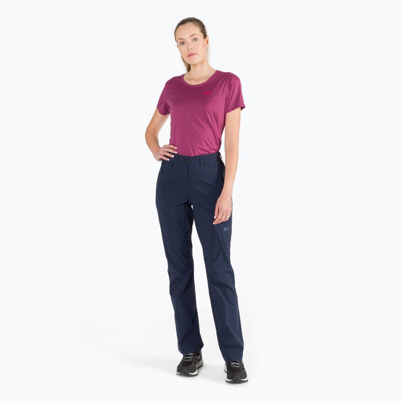 Pantaloni softshell da donna Jack Wolfskin Activate Light blu notte 7