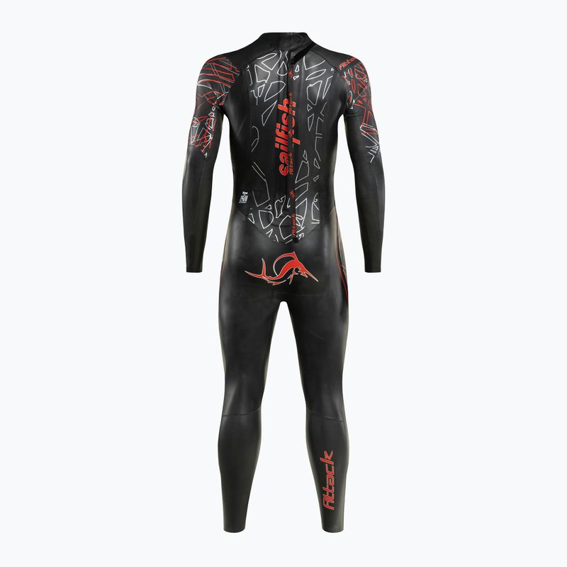 Muta da triathlon da uomo sailfish Attack 7 nero/rosso 3