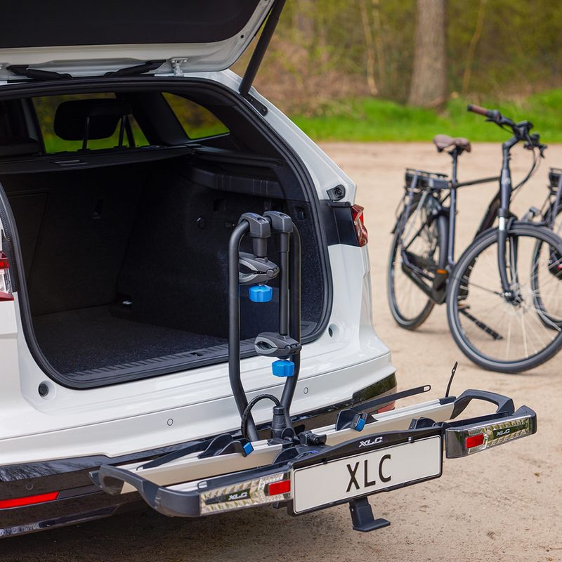 XLC Azura Xtra LED 2Bikes portapacchi argento/nero 15