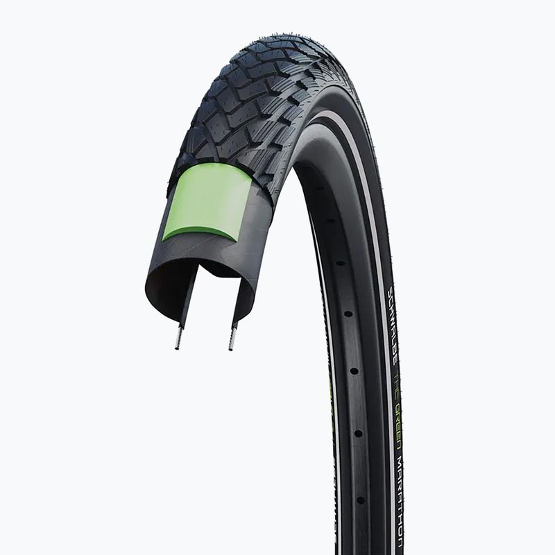Pneumatico per bicicletta SCHWALBE Green Marathon GreenGuard Addix Eco 28 x 1,75 nero reflex
