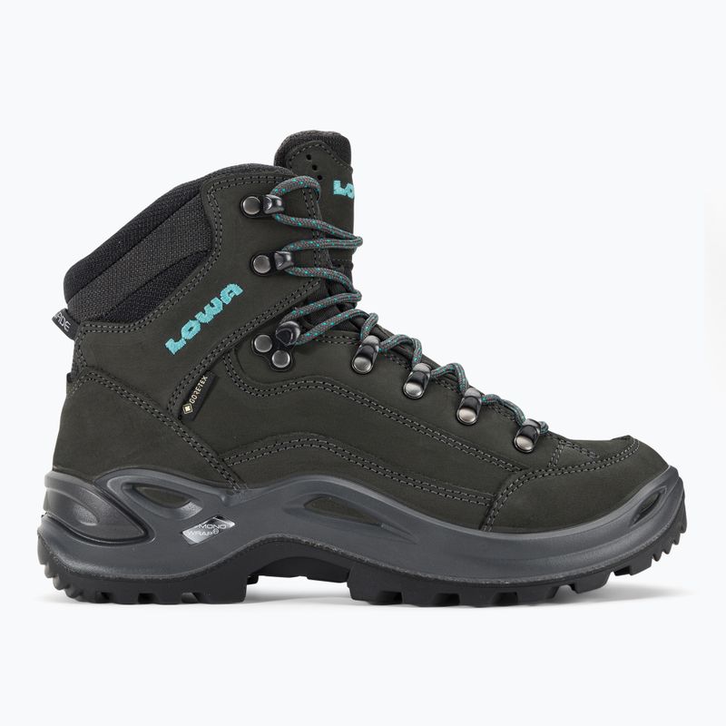 Scarpe da trekking da donna LOWA Renegade GTX Mid asfalto/turchese 2