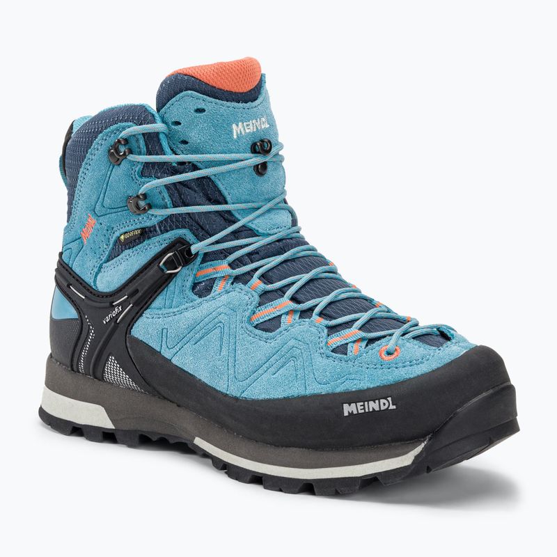 Stivali da trekking da donna Meindl Tonale Lady GTX blu chiaro/arancio