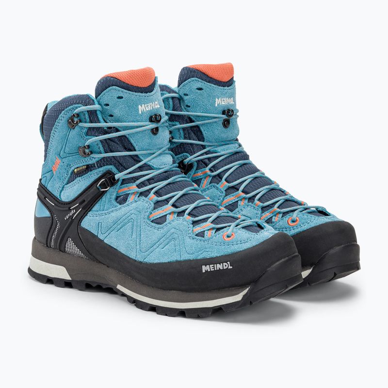 Stivali da trekking da donna Meindl Tonale Lady GTX blu chiaro/arancio 4