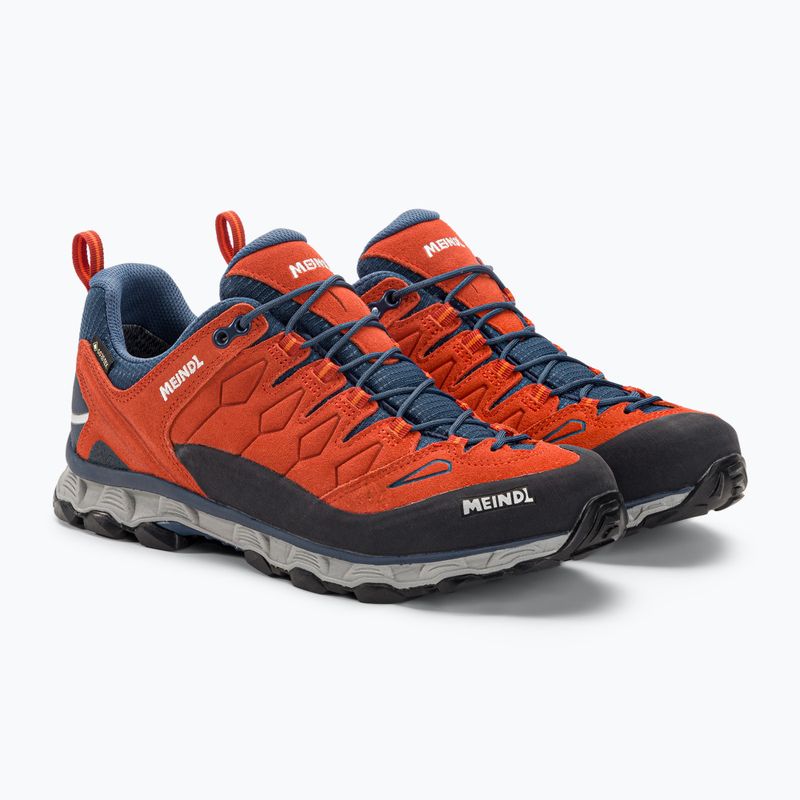 Scarpe da trekking da uomo Meindl Lite Trail GTX arancione brillante/jeans 4