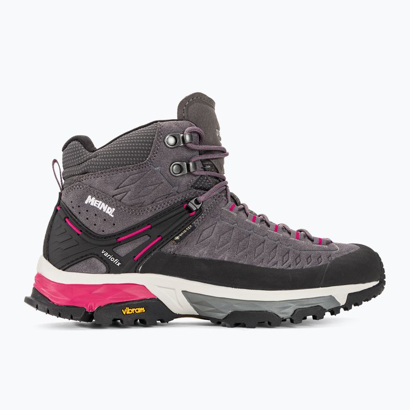 Stivali da trekking da donna Meindl Top Trail Lady Mid GTX grigio/magenta 2