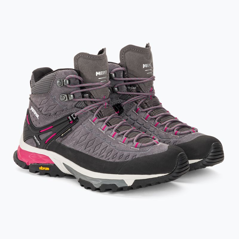 Stivali da trekking da donna Meindl Top Trail Lady Mid GTX grigio/magenta 4