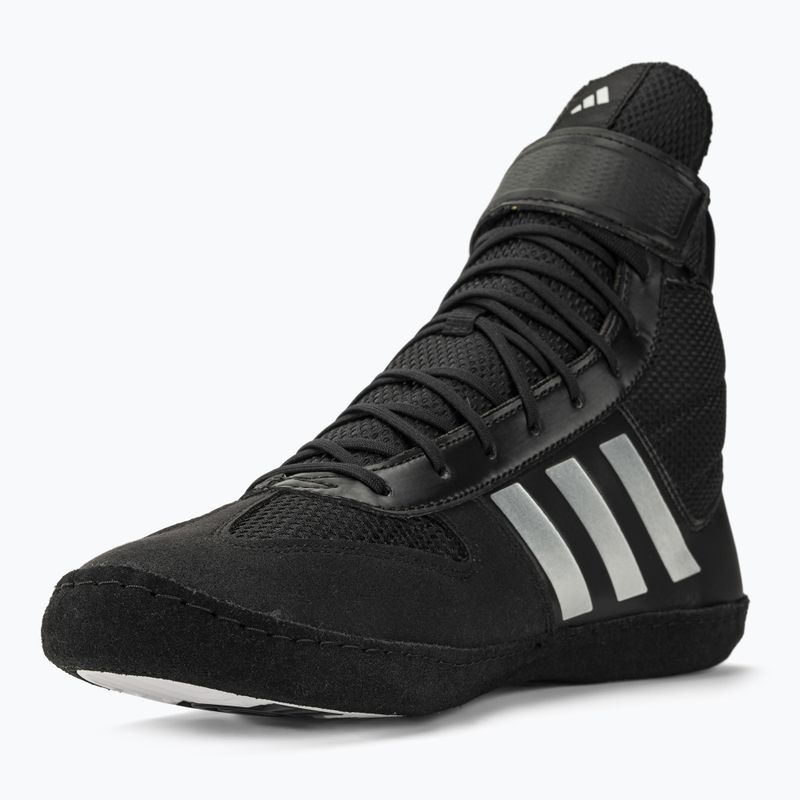 Uomo adidas Combat Speed.5 nero / argento scarpe da boxe BA8007 8