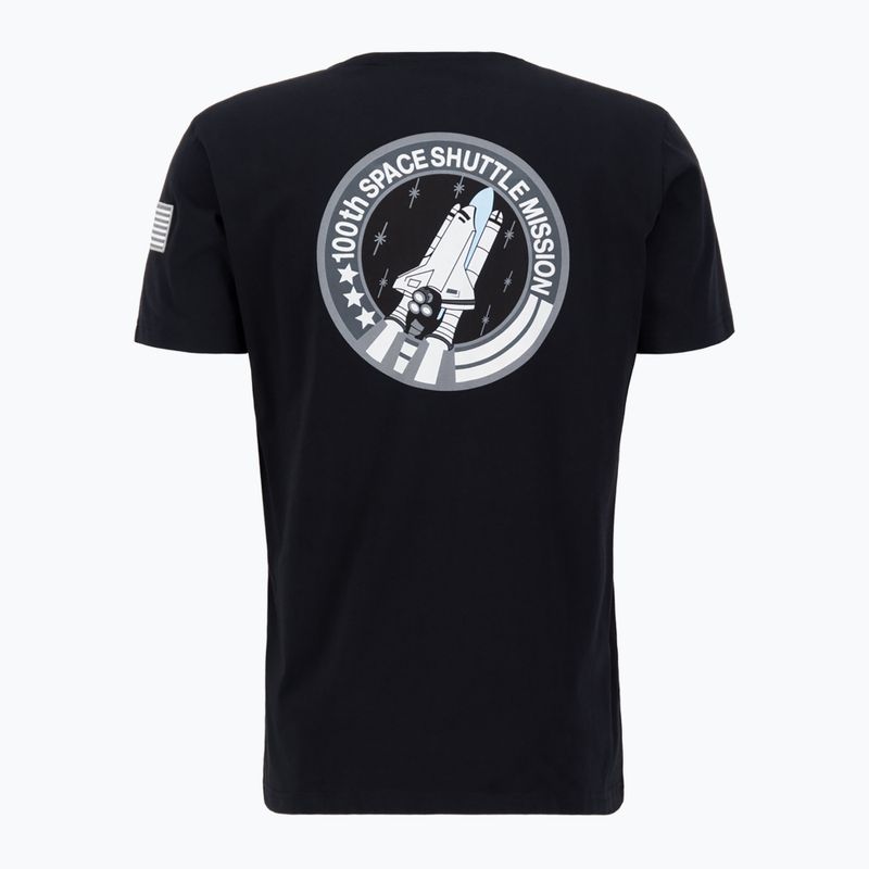 Maglietta Alpha Industries Space Shuttle da uomo, nero 4
