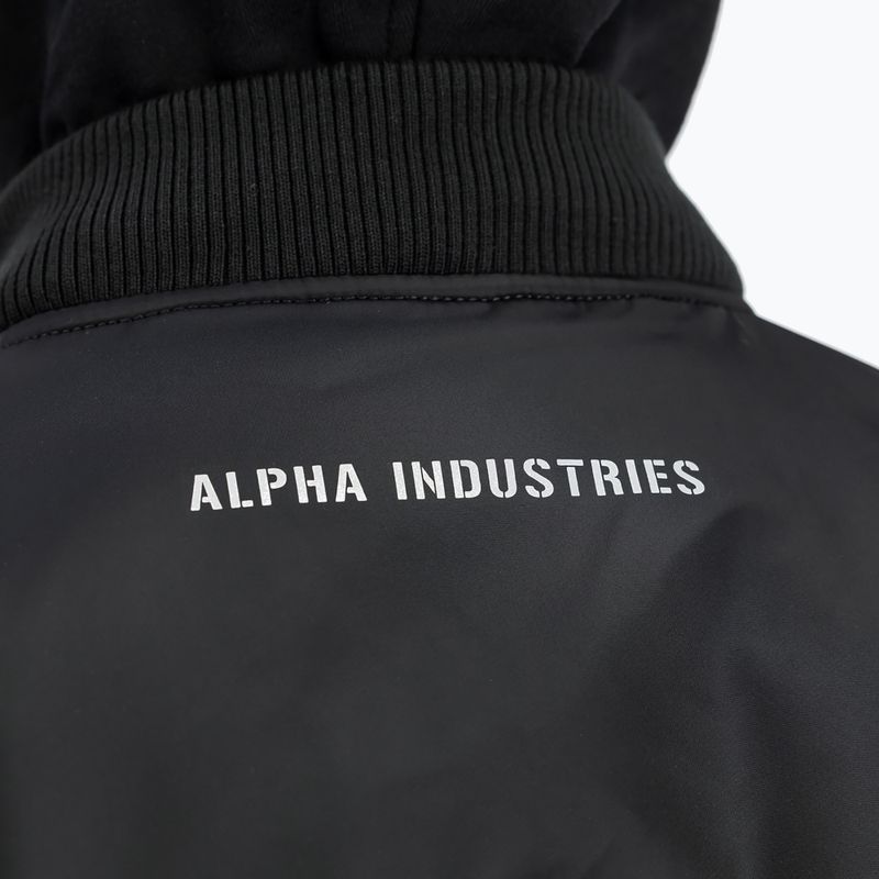 Uomo Alpha Industries MA-1 D-Tec Sleeve Embroidery Bomber nero/riflettente 4