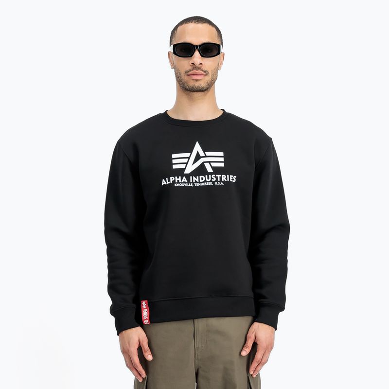 Felpa Alpha Industries da uomo Basic nero