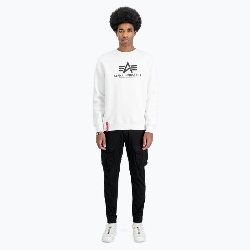 Felpa Alpha Industries Basic bianca da uomo 2