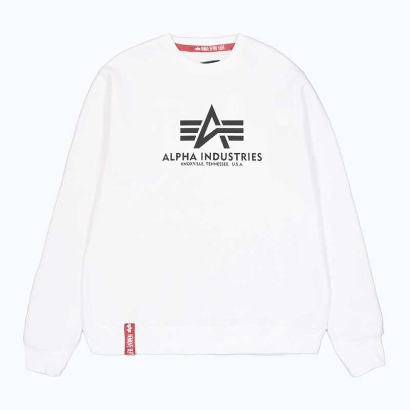Felpa Alpha Industries Basic bianca da uomo 7