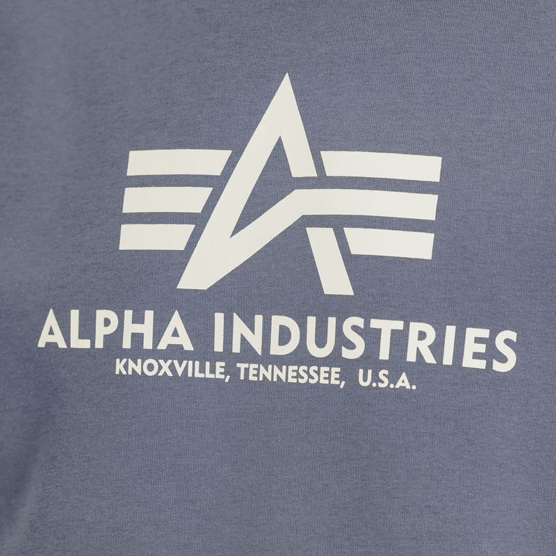 Felpa Alpha Industries Basic grigio-nera da uomo 4