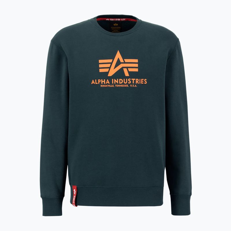 Felpa da uomo Alpha Industries Basic color petrolio scuro 2