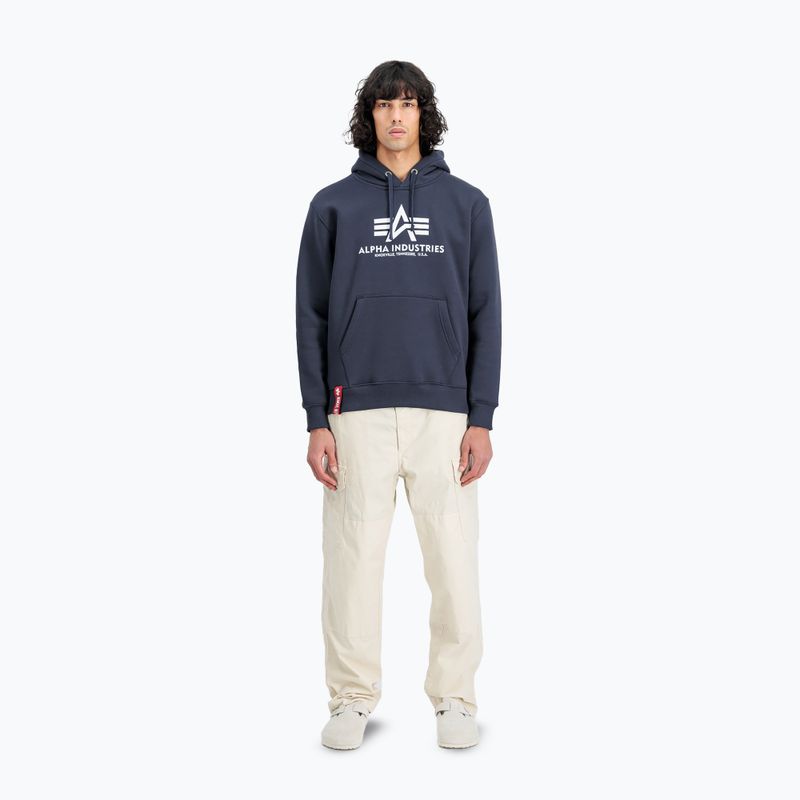 Felpa Alpha Industries Basic navy da uomo 2