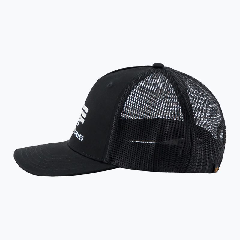 Alpha Industries Basic Trucker, cappellino da baseball da uomo, nero 3