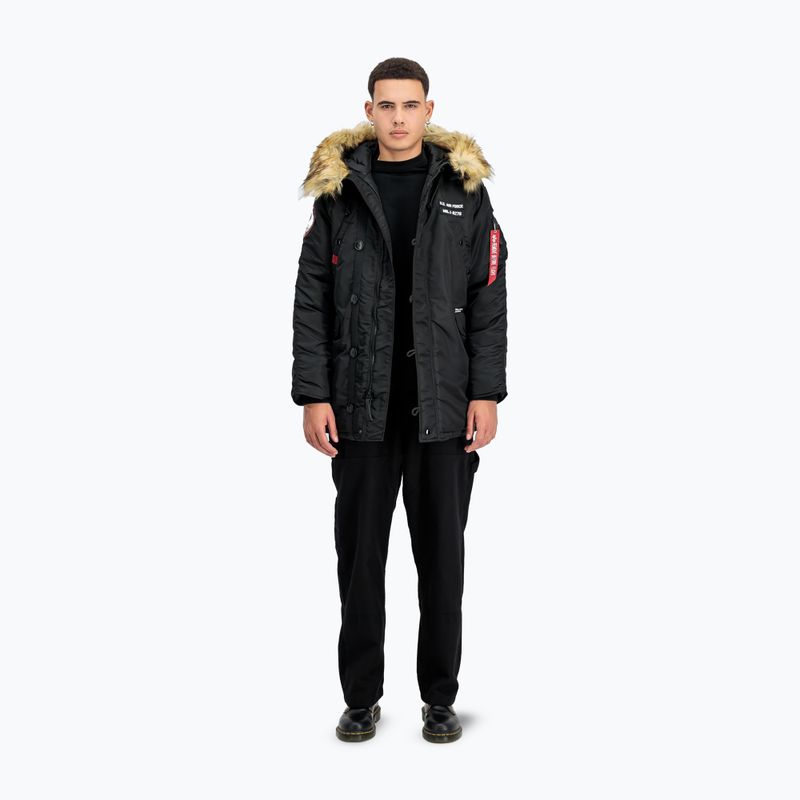 Alpha Industries giacca da uomo N3B Airborne con cappuccio nero 2
