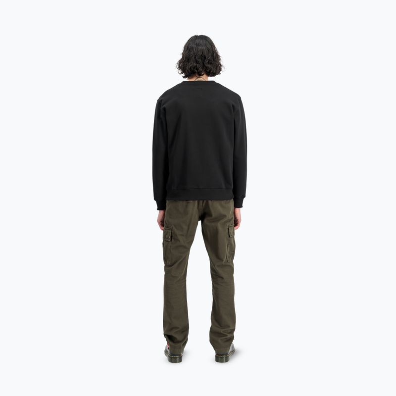 Felpa da uomo Alpha Industries Basic Small Logo nero 3
