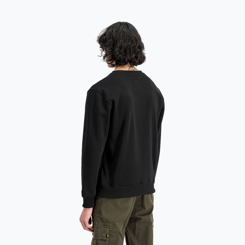 Felpa da uomo Alpha Industries Basic Small Logo nero 4