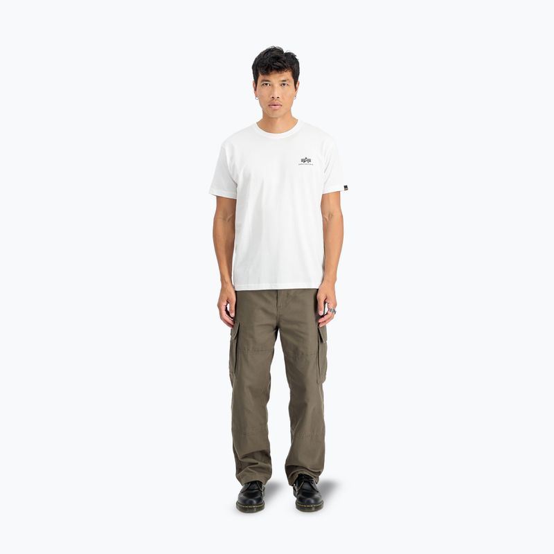 Alpha Industries Basic Small Logo T-shirt bianca da uomo 2