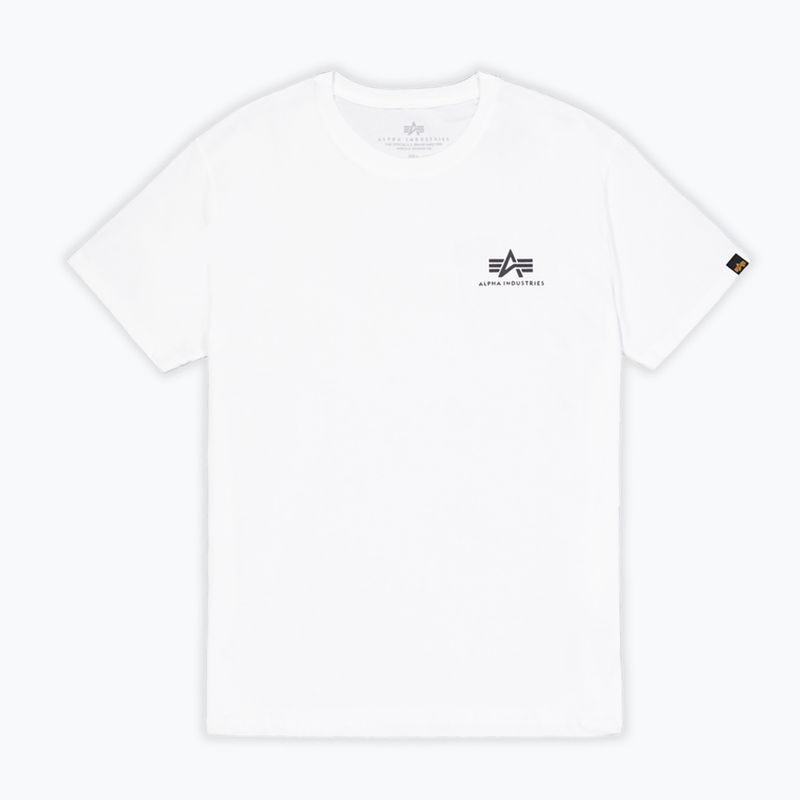 Alpha Industries Basic Small Logo T-shirt bianca da uomo 6