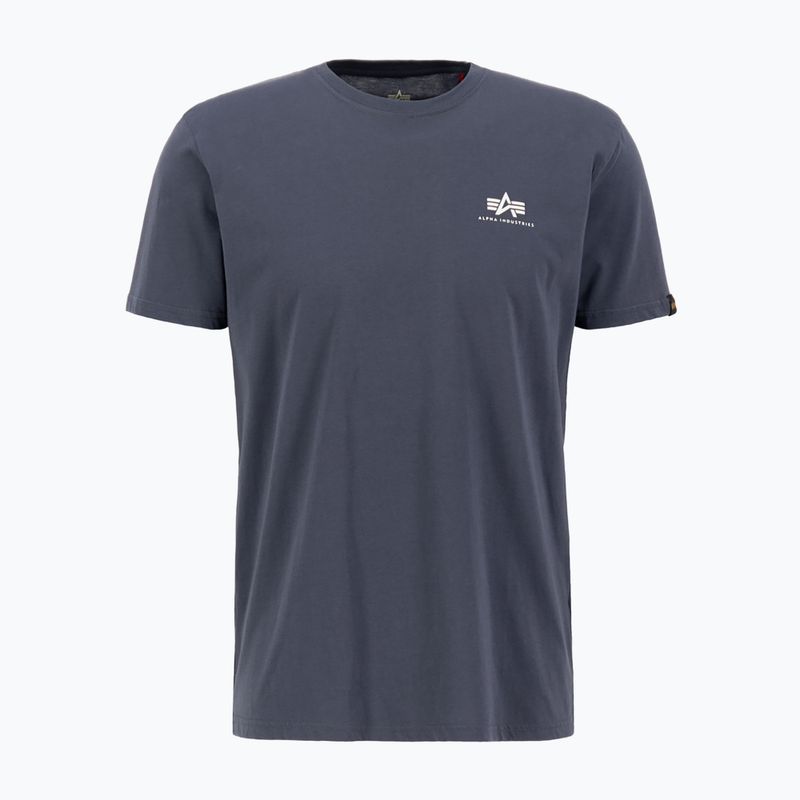 Maglietta Alpha Industries Basic Small Logo Uomo grigio-nero 4