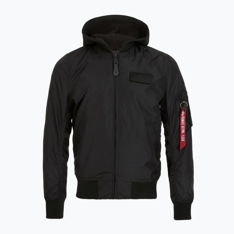 Giacca Alpha Industries da uomo MA-1 TT con cappuccio bicolore nero/nero 3