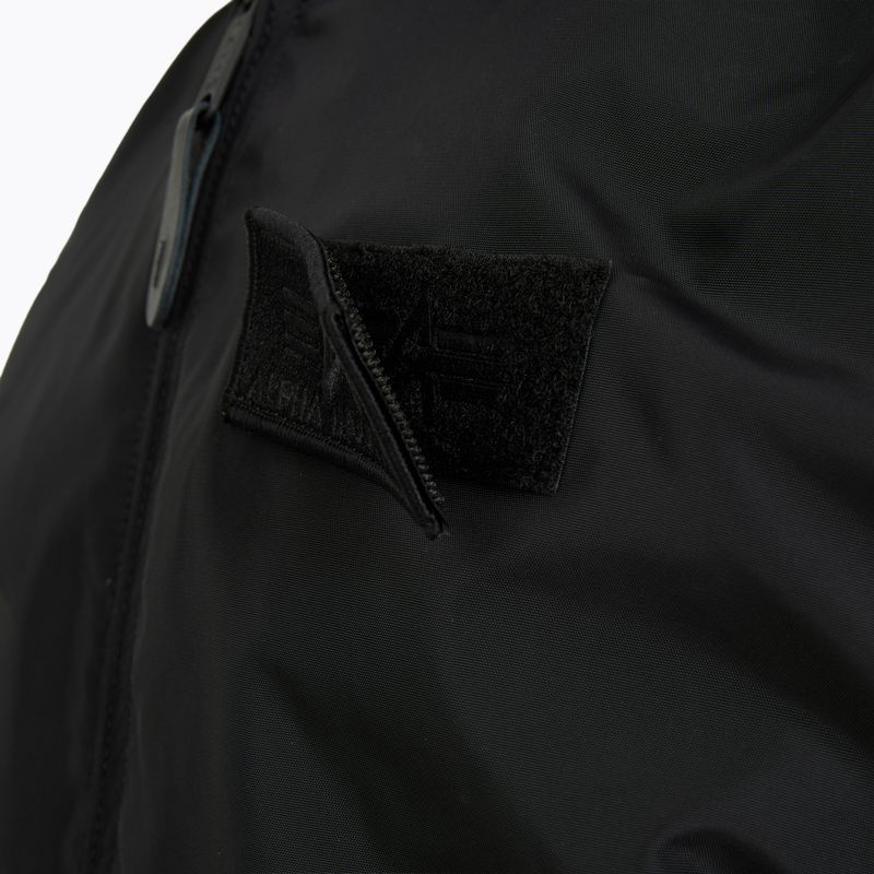 Giacca Alpha Industries da uomo MA-1 TT con cappuccio bicolore nero/nero 6