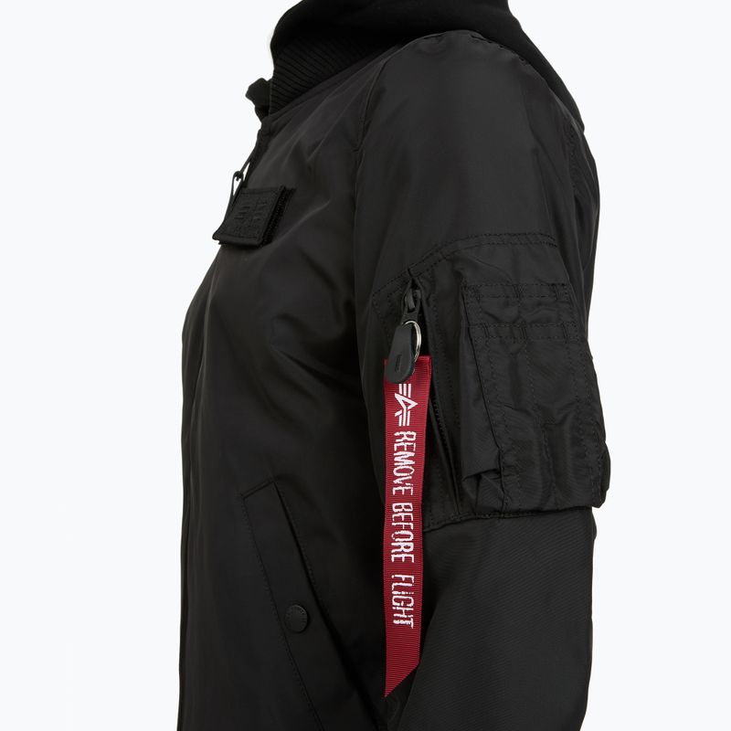 Giacca Alpha Industries da uomo MA-1 TT con cappuccio bicolore nero/nero 7