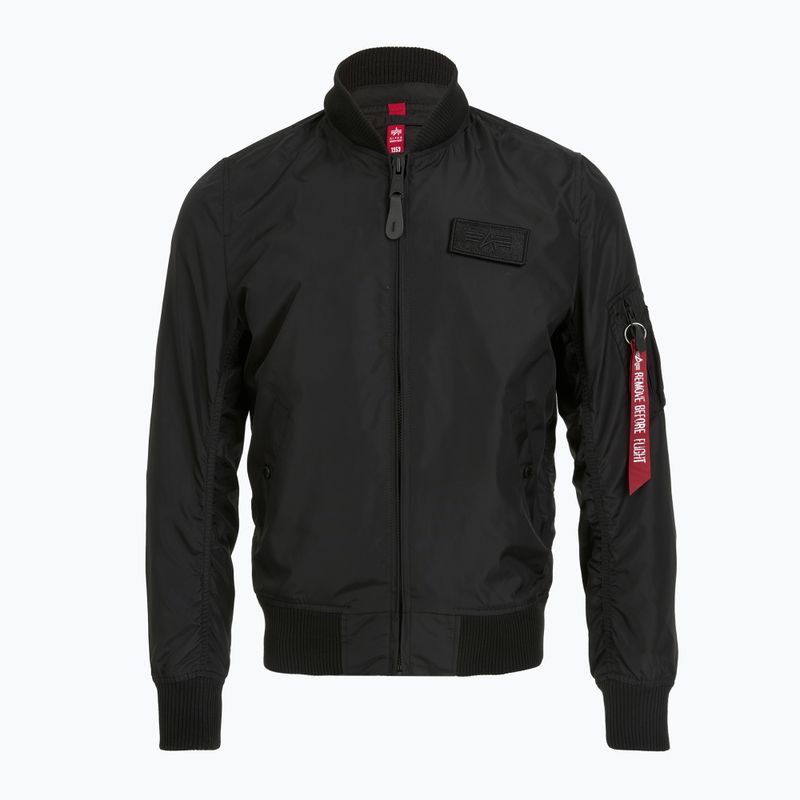 Giacca Alpha Industries da uomo MA-1 TT con cappuccio bicolore nero/nero 10