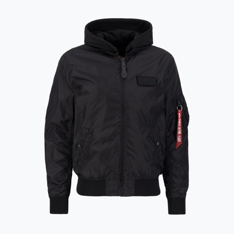 Giacca Alpha Industries da uomo MA-1 TT con cappuccio bicolore nero/nero 3