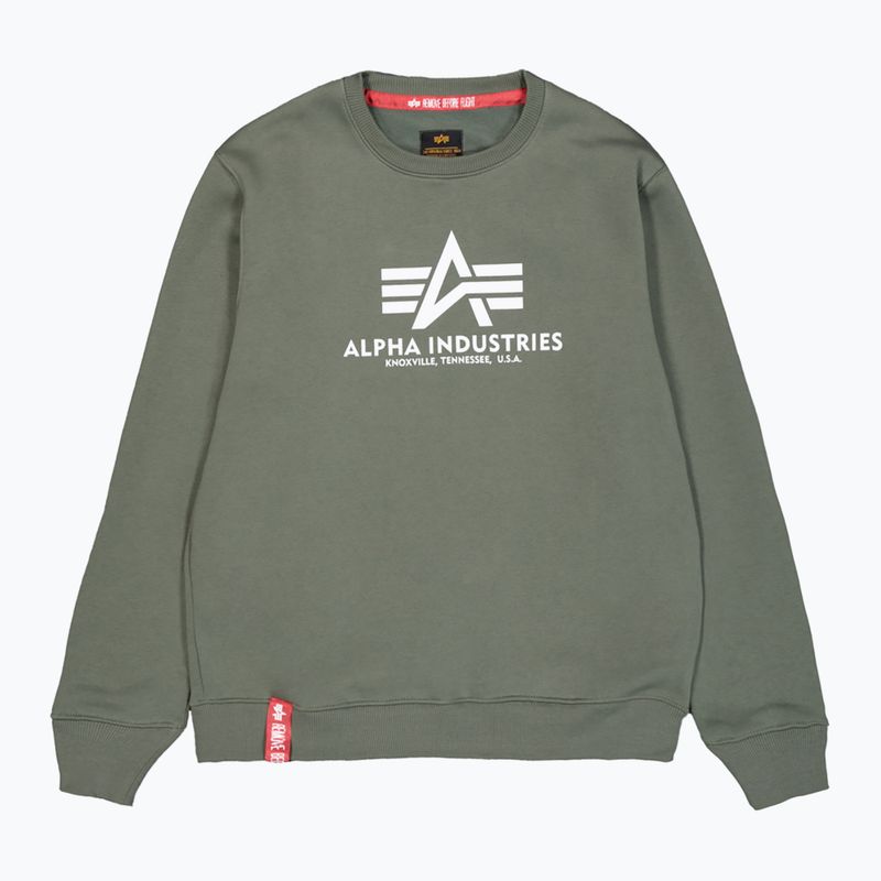 Alpha Industries felpa Basic oliva scuro da uomo 7