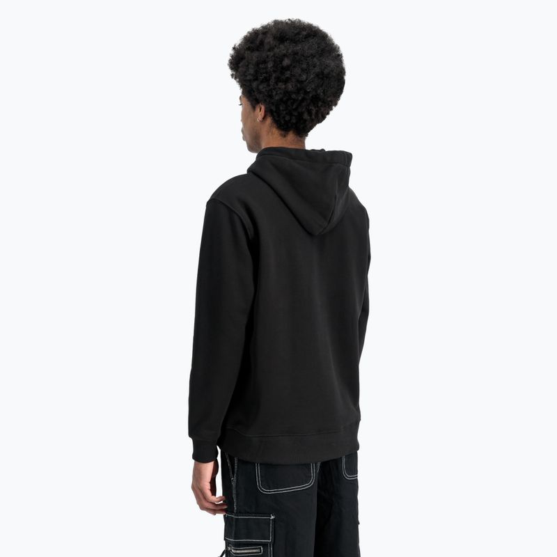 Alpha Industries Uomo Felpa con cappuccio Basic Small Logo nero 5