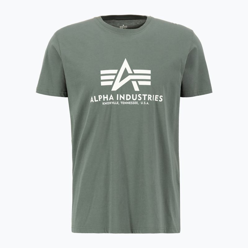 Maglietta Alpha Industries Basic verde vintage da uomo