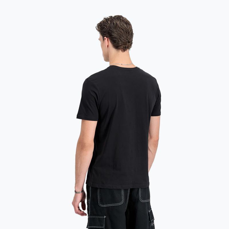 Alpha Industries Basic Small Logo T-shirt uomo nero/arancio neon 3