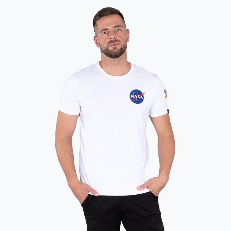Maglietta Alpha Industries Space Shuttle da uomo, bianco