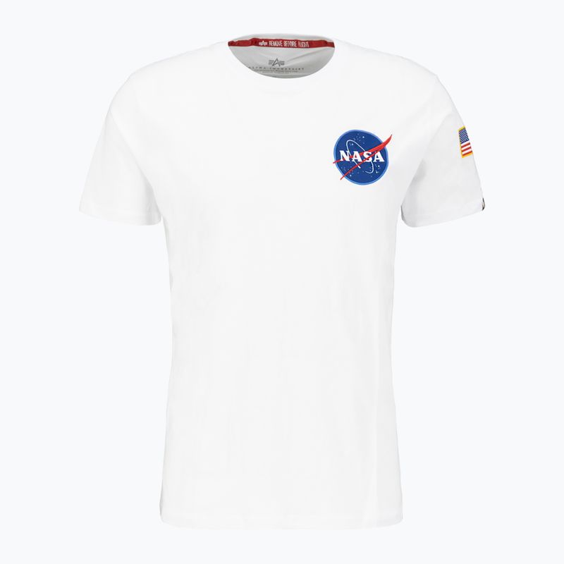 Maglietta Alpha Industries Space Shuttle da uomo, bianco 3