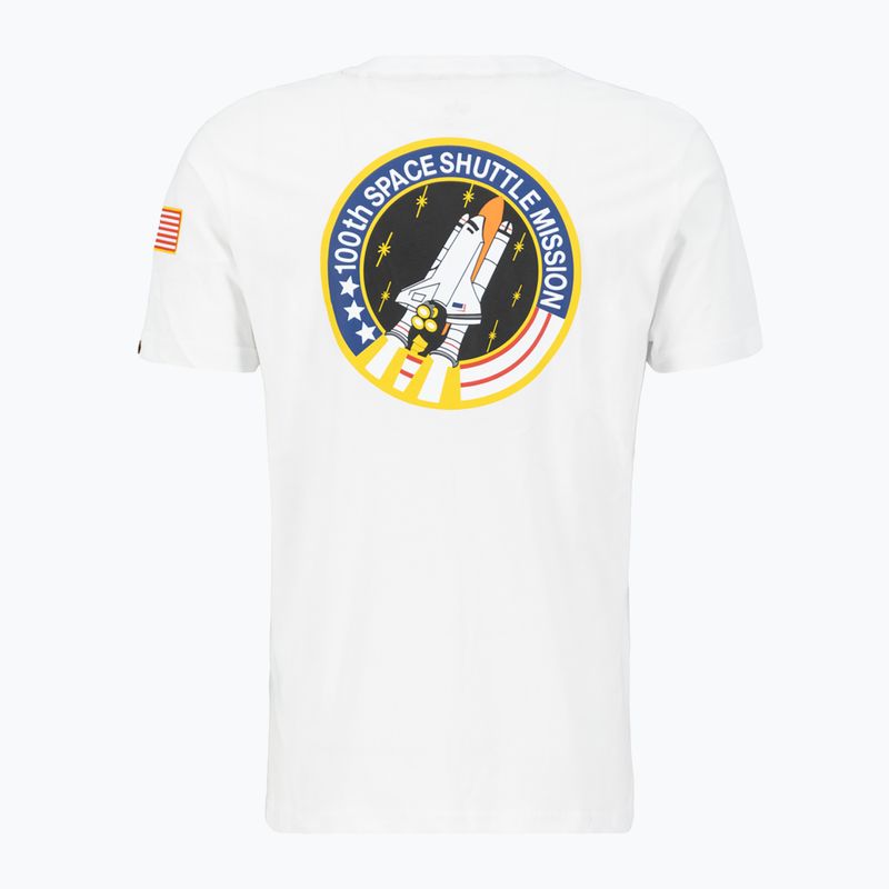 Maglietta Alpha Industries Space Shuttle da uomo, bianco 4