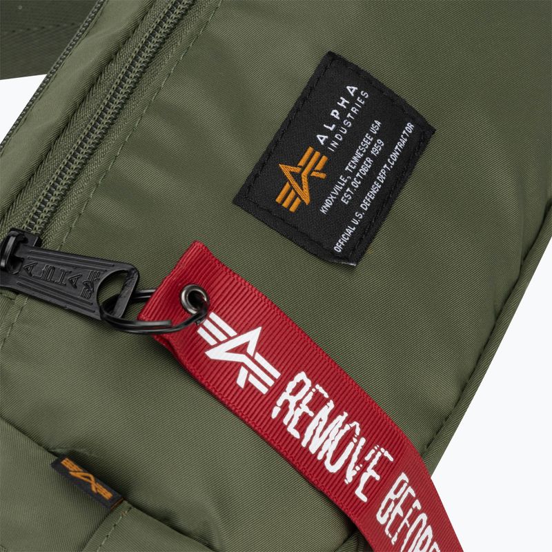 Alpha Industries Crew Waist marsupio verde salvia 4