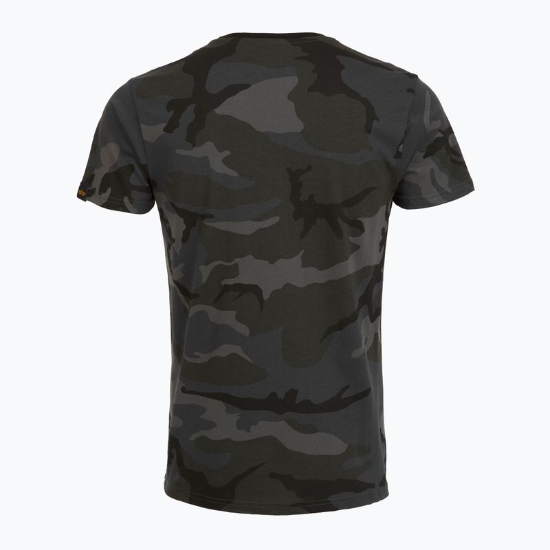 Alpha Industries Basic Camo - Polo mimetica nera da uomo 2