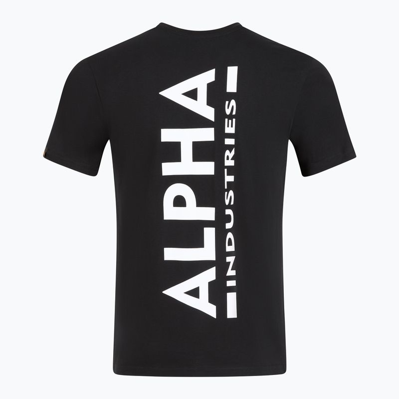 Maglietta Alpha Industries da uomo Backprint nero 2