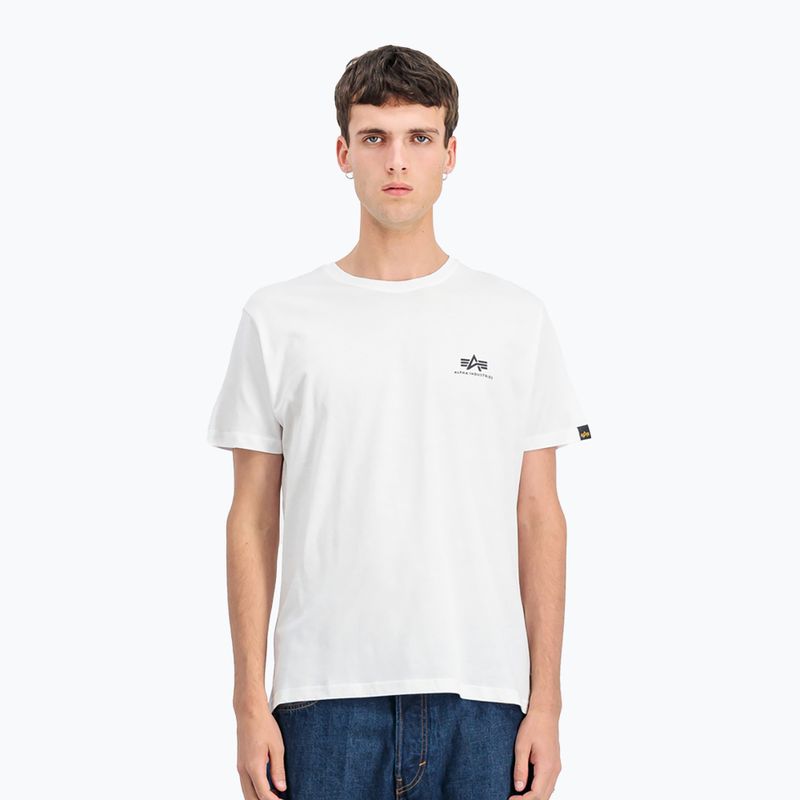 Maglietta Alpha Industries da uomo Backprint bianco
