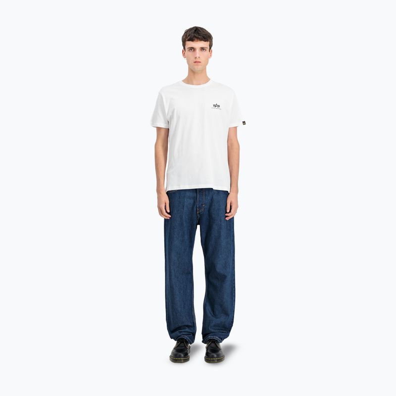 Maglietta Alpha Industries da uomo Backprint bianco 2