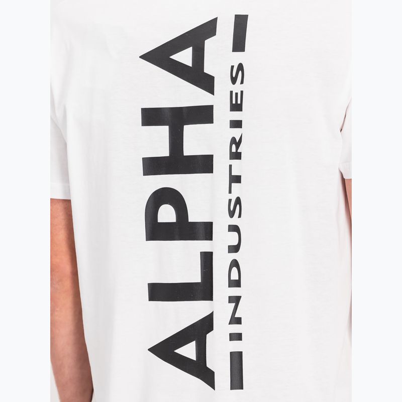 Maglietta Alpha Industries da uomo Backprint bianco 7