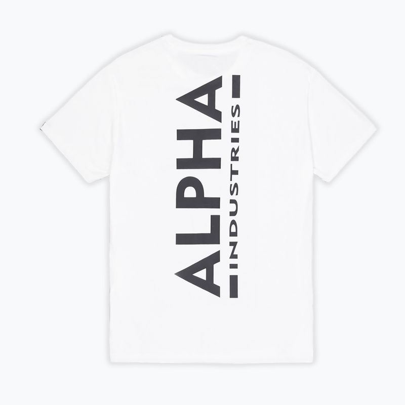 Maglietta Alpha Industries da uomo Backprint bianco 9