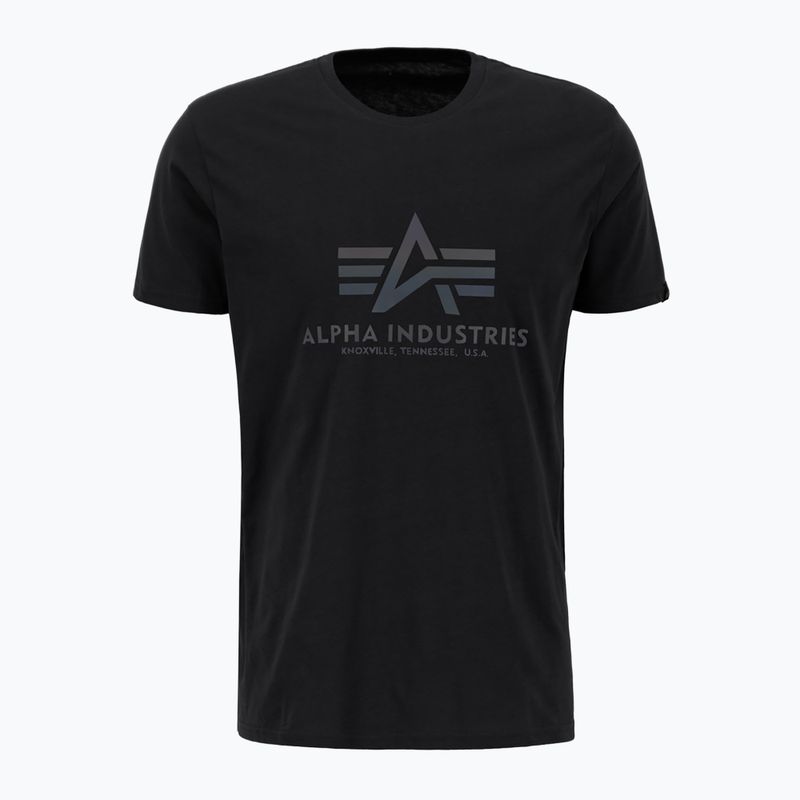 Maglietta Alpha Industries Basic Rainbow Reflective da uomo, nero 3
