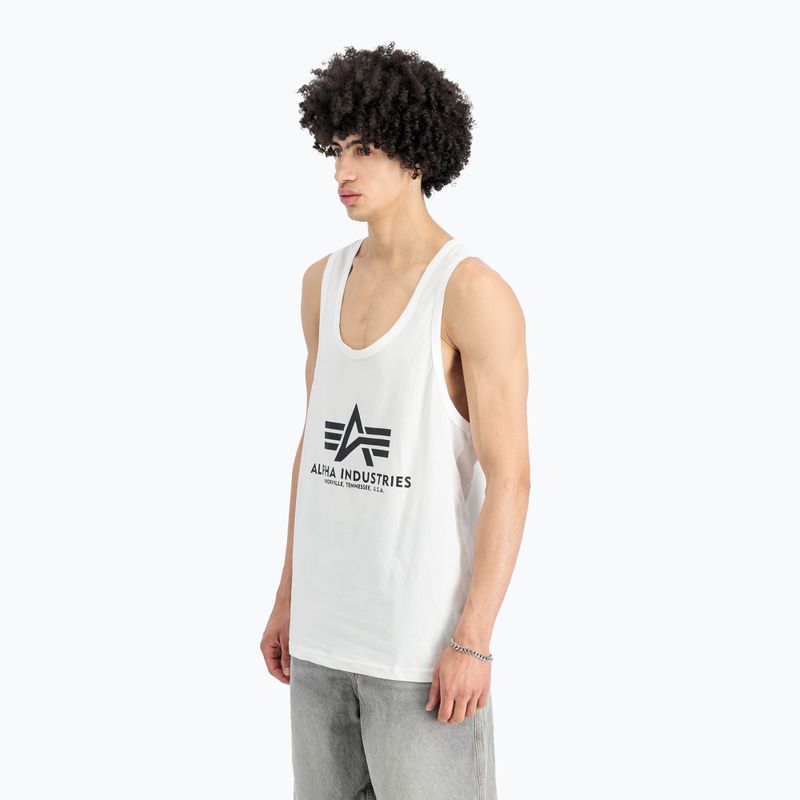 Alpha Industries Basic Tank Body Building T-shirt uomo bianco 3