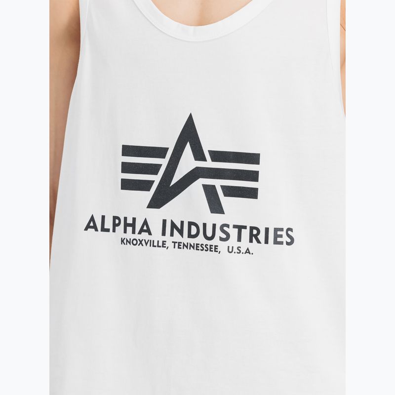 Alpha Industries Basic Tank Body Building T-shirt uomo bianco 5
